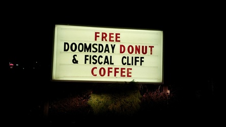 Free Doomsday Donut & Fiscal Cliff Coffee