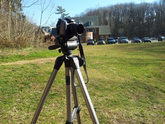 Camera on tripod