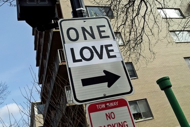 "ONE LOVE" sign