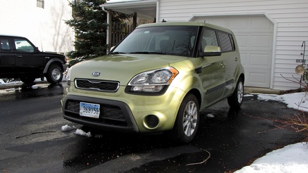 Kia Soul in the driveway