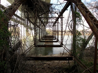 Abandoned bridge on Belle Isle