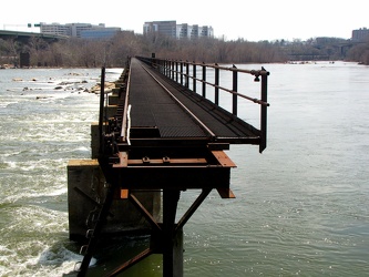 Abandoned railroad bridge