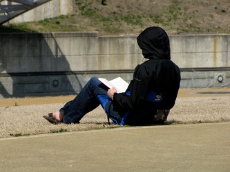 Woman reading a book