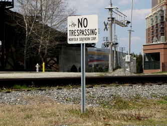 Norfolk Southern "No Trespassing" sign