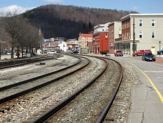 Railroad tracks through Cumberland