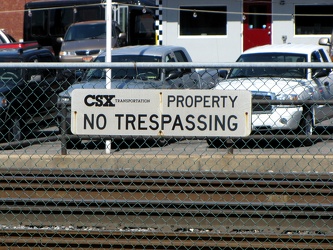 CSX "No Trespassing" sign