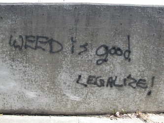 Pro-marijuana graffiti