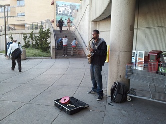 Busker at Wheaton Metro