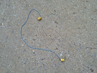 Discarded earplugs along P Street NW