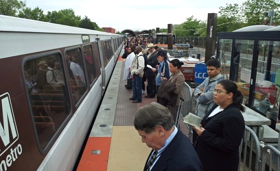 Takoma platform following train offloading