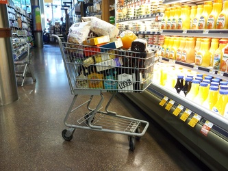 Full cart at Whole Foods