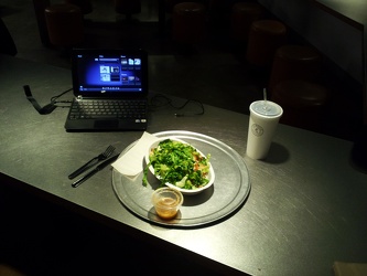 Chipotle meal with laptop