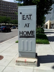 "EAT AT HOME" graffiti