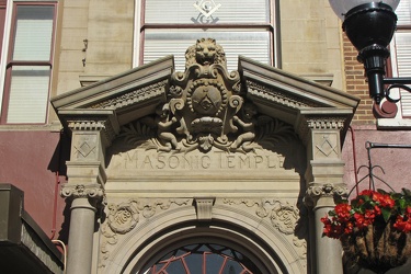 Pediment at Masonic Temple