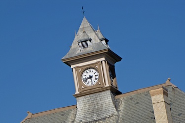 Clock tower at Rouss City Hall