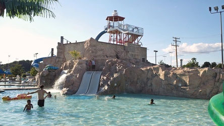 Main water slide structure at Chesapeake Beach Water Park