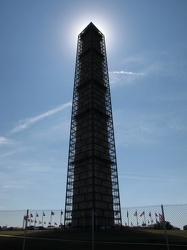 Washington Monument in scaffolding, viewed from the northwest [01]