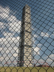 Washington Monument in scaffolding, viewed from the northwest [03]