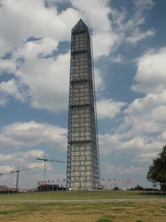 Washington Monument in scaffolding, viewed from the west [05]