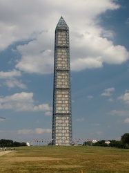 Washington Monument in scaffolding, viewed from the west [08]