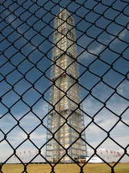 Washington Monument in scaffolding, viewed from the southeast [03]