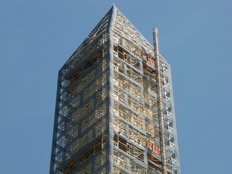 Detail of the Washington Monument's scaffolding, viewed from the southwest [02]