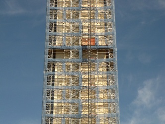 Detail of the Washington Monument's scaffolding, viewed from the south [02]