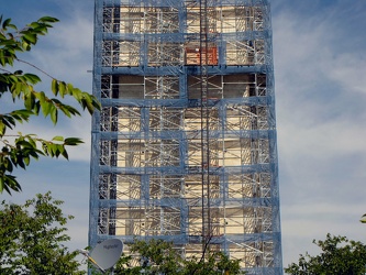 Detail of the Washington Monument's scaffolding, viewed from the south [03]