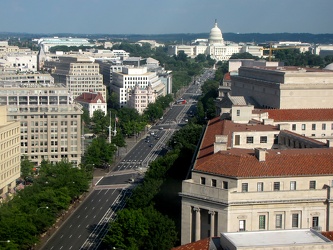 View down Pennsylvania Avenue NW from the Old Post Office Tower [01]