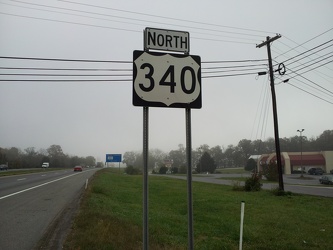 Sign for northbound US 340