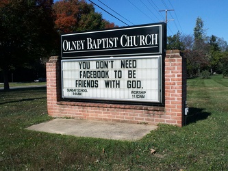 "You don't need Facebook to be friends with God."