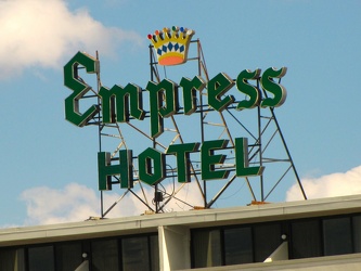 Empress Hotel sign