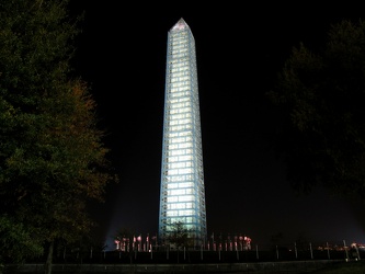 Washington Monument in scaffolding at night, viewed from the east [03]