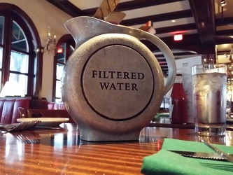 Water pitcher at Clyde's in Reston