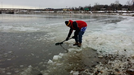 Shoveling the river