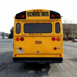 Rear of Thomas Built MVP ER school bus