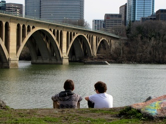 Two boys sitting on the Aqueduct Bridge stub [03]