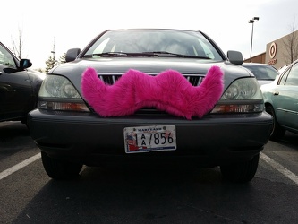 Lyft mustache on car