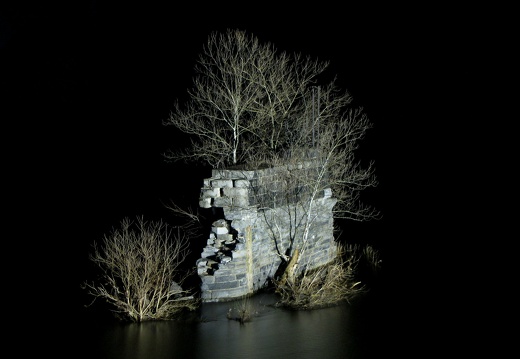 Abandoned bridge piers at Harpers Ferry, April 5, 2014