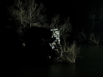 Abandoned bridge pier at Harpers Ferry, at night [06]