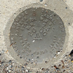 Survey benchmark on Brighton Dam