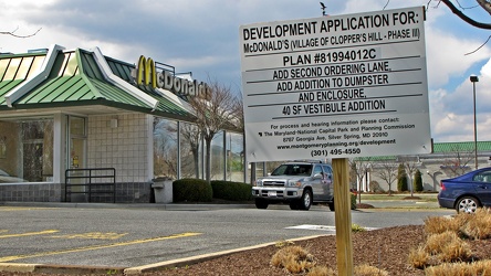 McDonald's development application sign