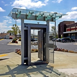 Bank vault door at Burtonsville Town Square