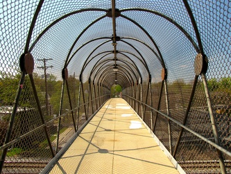 Pedestrian bridge over railroad tracks [01]