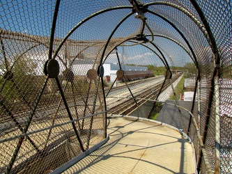 Pedestrian bridge over railroad tracks [03]