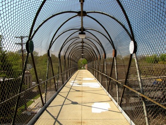 Pedestrian bridge over railroad tracks [04]