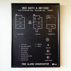 Fire alarm annunciator at Bed Bath & Beyond