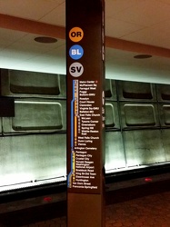 Platform pylon at Metro Center