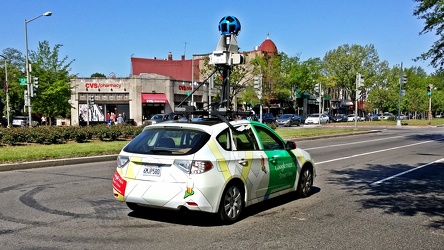 Google Street View car on Pennsylvania Avenue SE