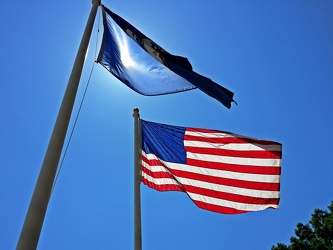 Flags at Ivy rest area